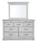 Kanwyn  Panel Bed With Storage With Mirrored Dresser, Chest And 2 Nightstands