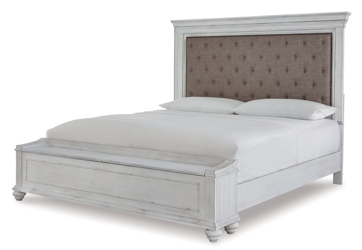 Kanwyn  Panel Bed With Storage With Mirrored Dresser, Chest And Nightstand