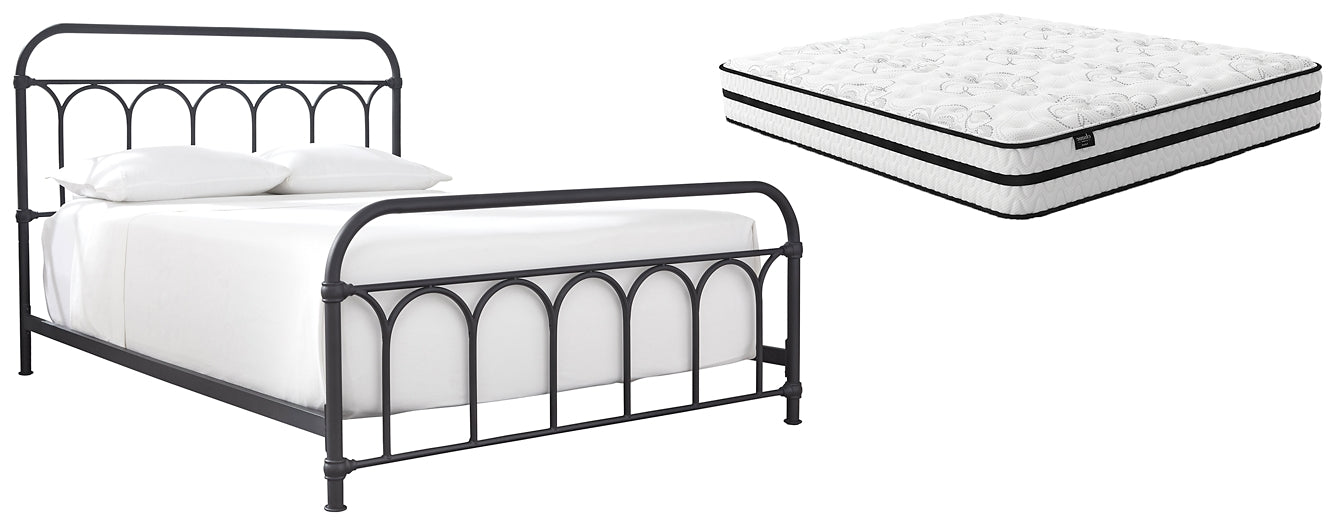 Nashburg  Metal Bed With Mattress