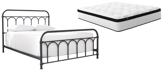 Nashburg  Metal Bed With Mattress