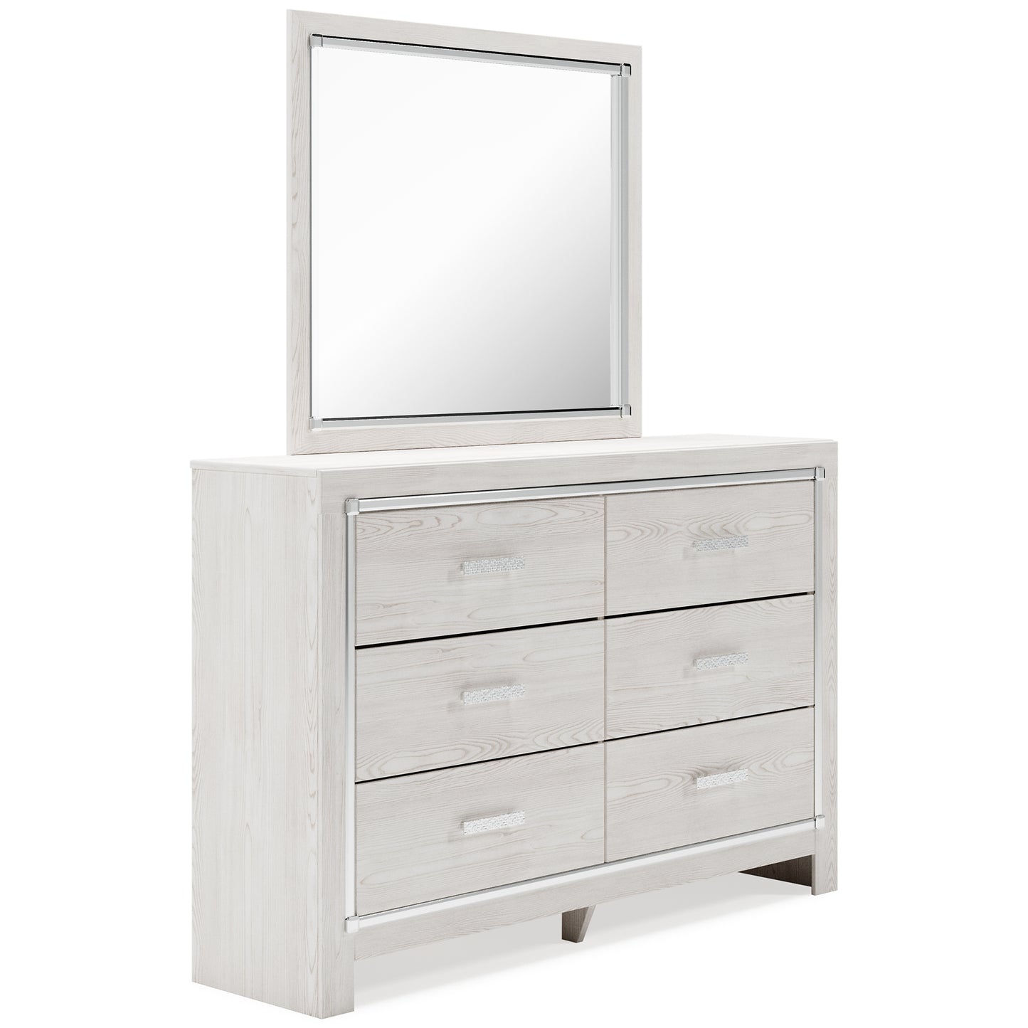 Altyra  Panel Headboard With Mirrored Dresser, Chest And 2 Nightstands