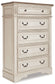 Realyn  Upholstered Bed With Mirrored Dresser And Chest