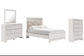 Altyra  Panel Bed With Mirrored Dresser And Chest