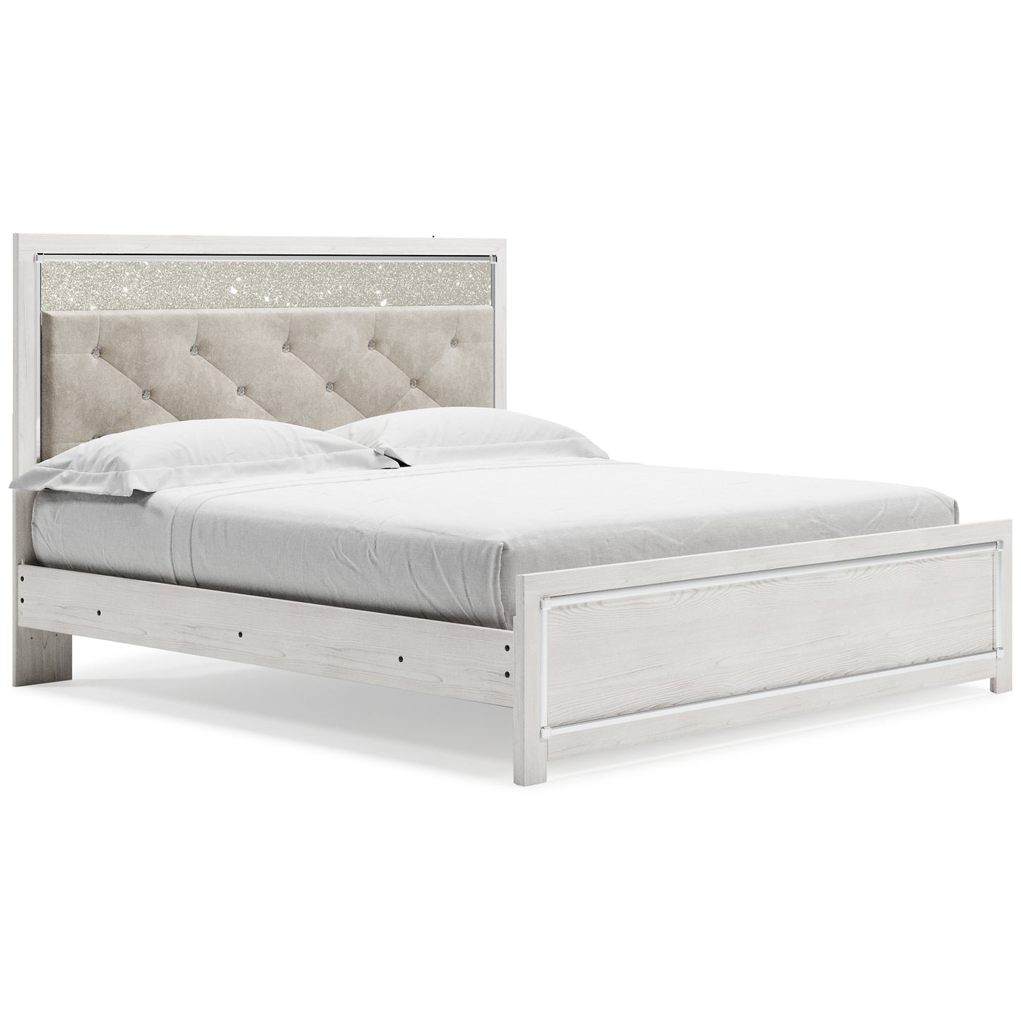 Altyra  Panel Bed With Mirrored Dresser, Chest And 2 Nightstands