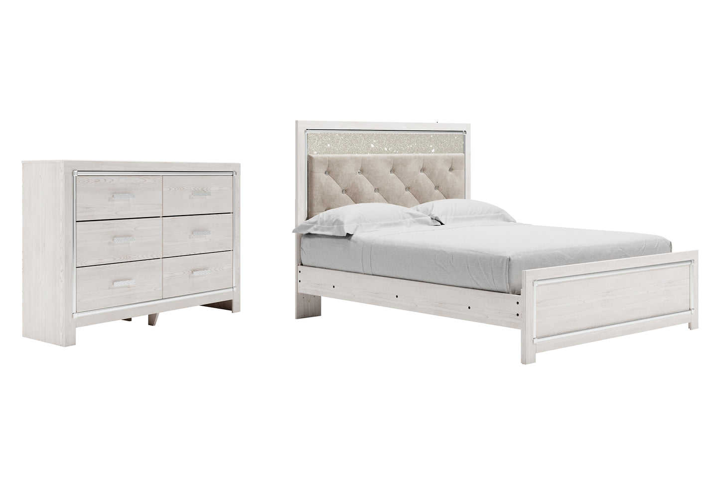 Altyra  Panel Bed With Dresser