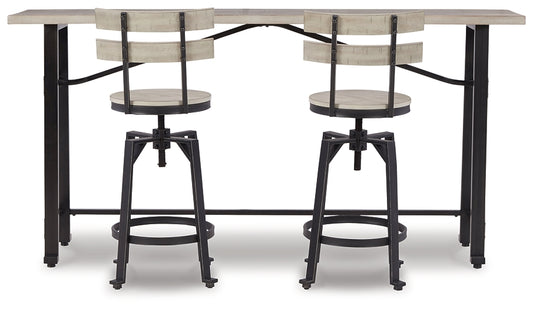 Karisslyn Counter Height Dining Table and 2 Barstools