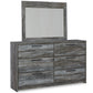 Baystorm  Panel Bed With Mirrored Dresser