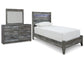 Baystorm  Panel Bed With Mirrored Dresser