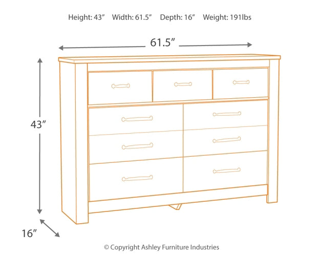 Bellaby  Platform Bed With 2 Storage Drawers With Mirrored Dresser And Nightstand