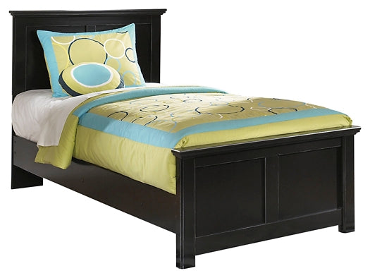 Maribel  Panel Bed With Mirrored Dresser And Nightstand