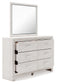 Altyra  Upholstered Storage Bed With Mirrored Dresser And Nightstand