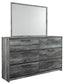 Baystorm  Panel Bed With Mirrored Dresser And Nightstand