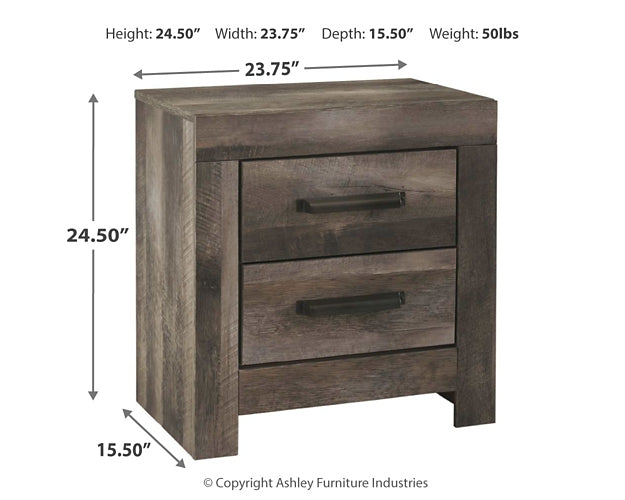 Wynnlow  Panel Bed With Mirrored Dresser And Nightstand