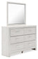 Altyra  Upholstered Storage Bed With Mirrored Dresser And Nightstand