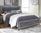 Lodanna  Panel Bed With Mirrored Dresser And Nightstand