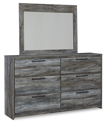 Baystorm  Panel Headboard With Mirrored Dresser And Nightstand