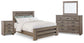 Zelen  Panel Bed With Mirrored Dresser And Nightstand