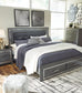 Lodanna  Panel Bed With 2 Storage Drawers With Mirrored Dresser And Nightstand