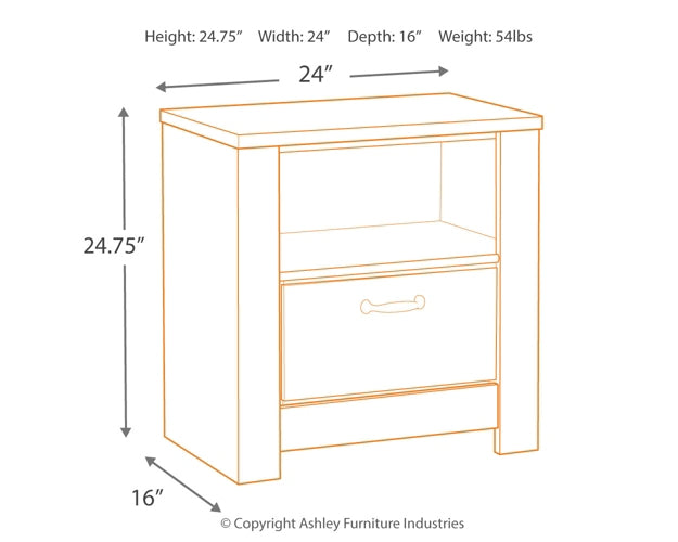 Bellaby  Platform Bed With 2 Storage Drawers With Mirrored Dresser And Nightstand