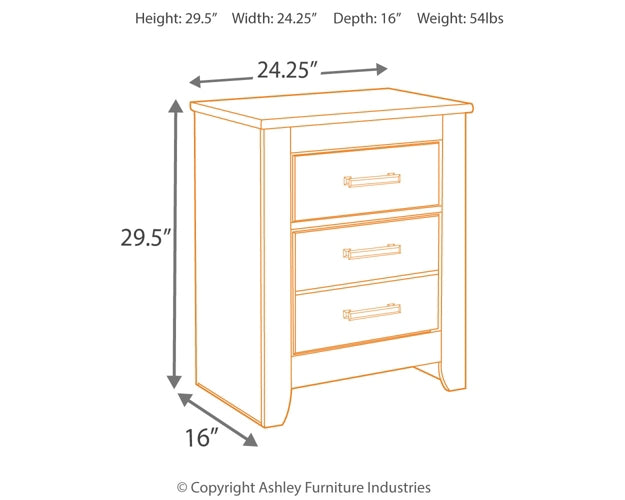 Brinxton  Panel Bed With Nightstand