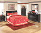 Huey Vineyard  Sleigh Headboard With Mirrored Dresser, Chest And Nightstand