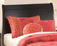 Huey Vineyard  Sleigh Headboard With Mirrored Dresser And 2 Nightstands