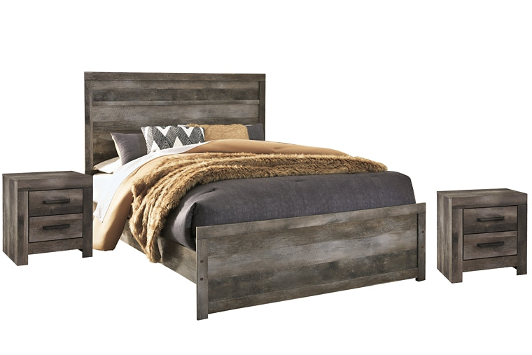 Wynnlow  Panel Bed With 2 Nightstands