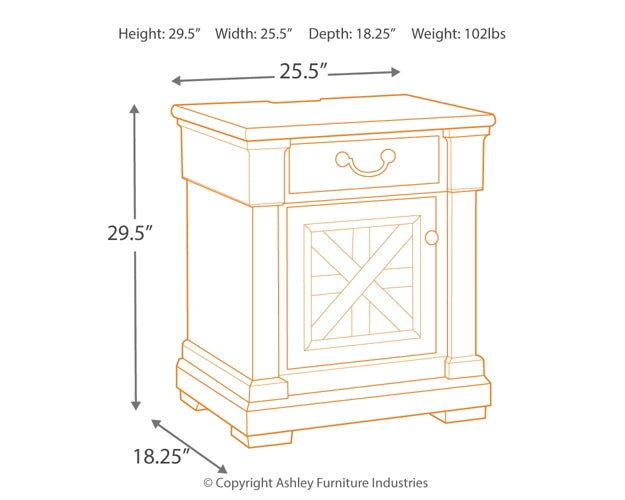 Bolanburg  Panel Bed With 2 Nightstands