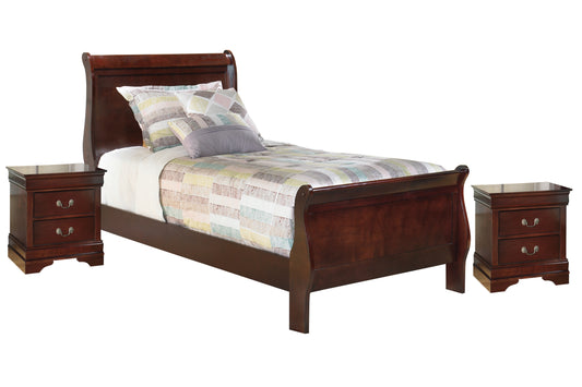 Alisdair  Sleigh Bed With 2 Nightstands