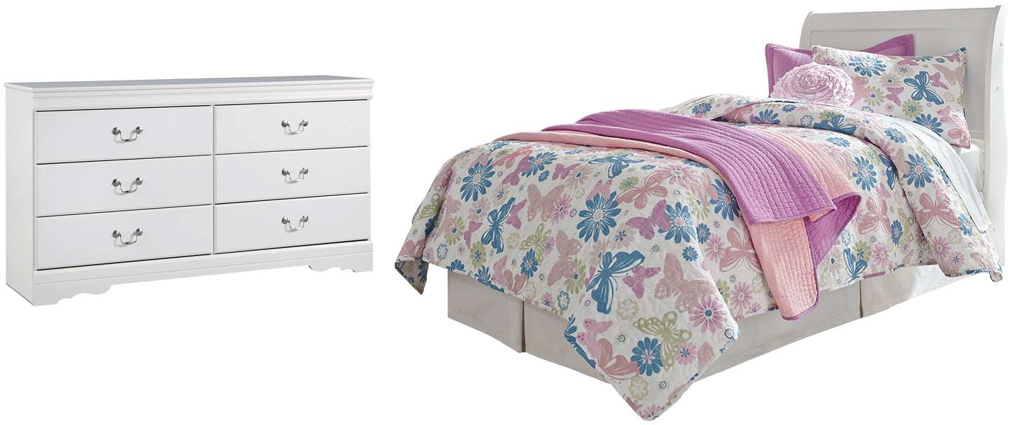 Anarasia  Sleigh Headboard With Dresser