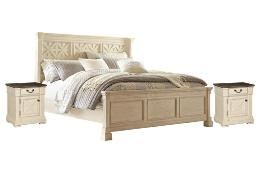 Bolanburg  Panel Bed With 2 Nightstands