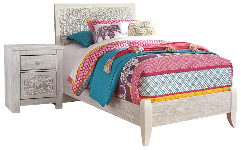 Paxberry  Panel Bed With Nightstand