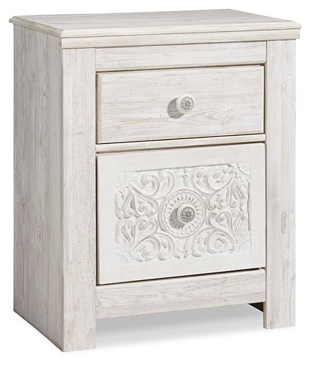 Paxberry  Panel Bed With Nightstand