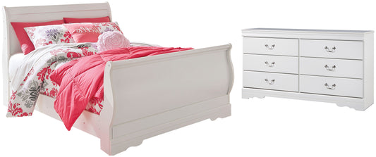 Anarasia  Sleigh Bed With Dresser