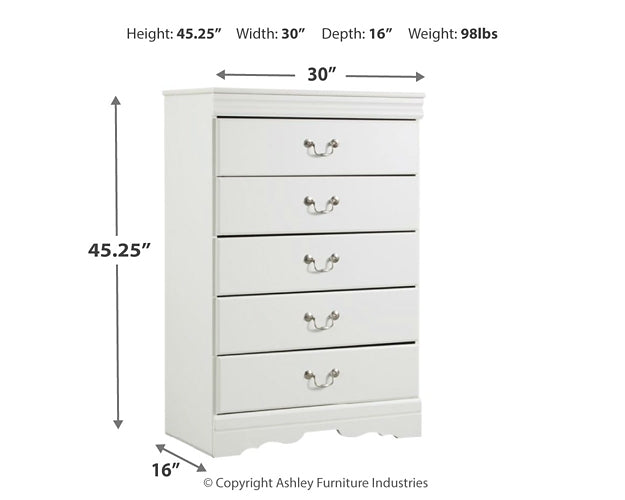 Anarasia  Sleigh Bed With Mirrored Dresser And Chest