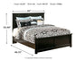 Maribel  Panel Bed With Mirrored Dresser And Chest