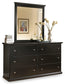 Maribel  Panel Bed With Mirrored Dresser And 2 Nightstands