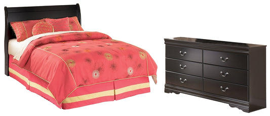 Huey Vineyard  Sleigh Headboard With Dresser