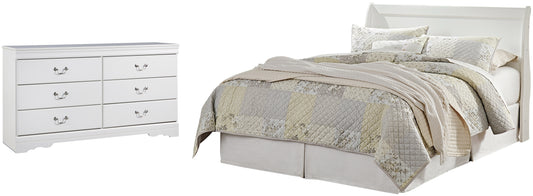 Anarasia  Sleigh Headboard With Dresser