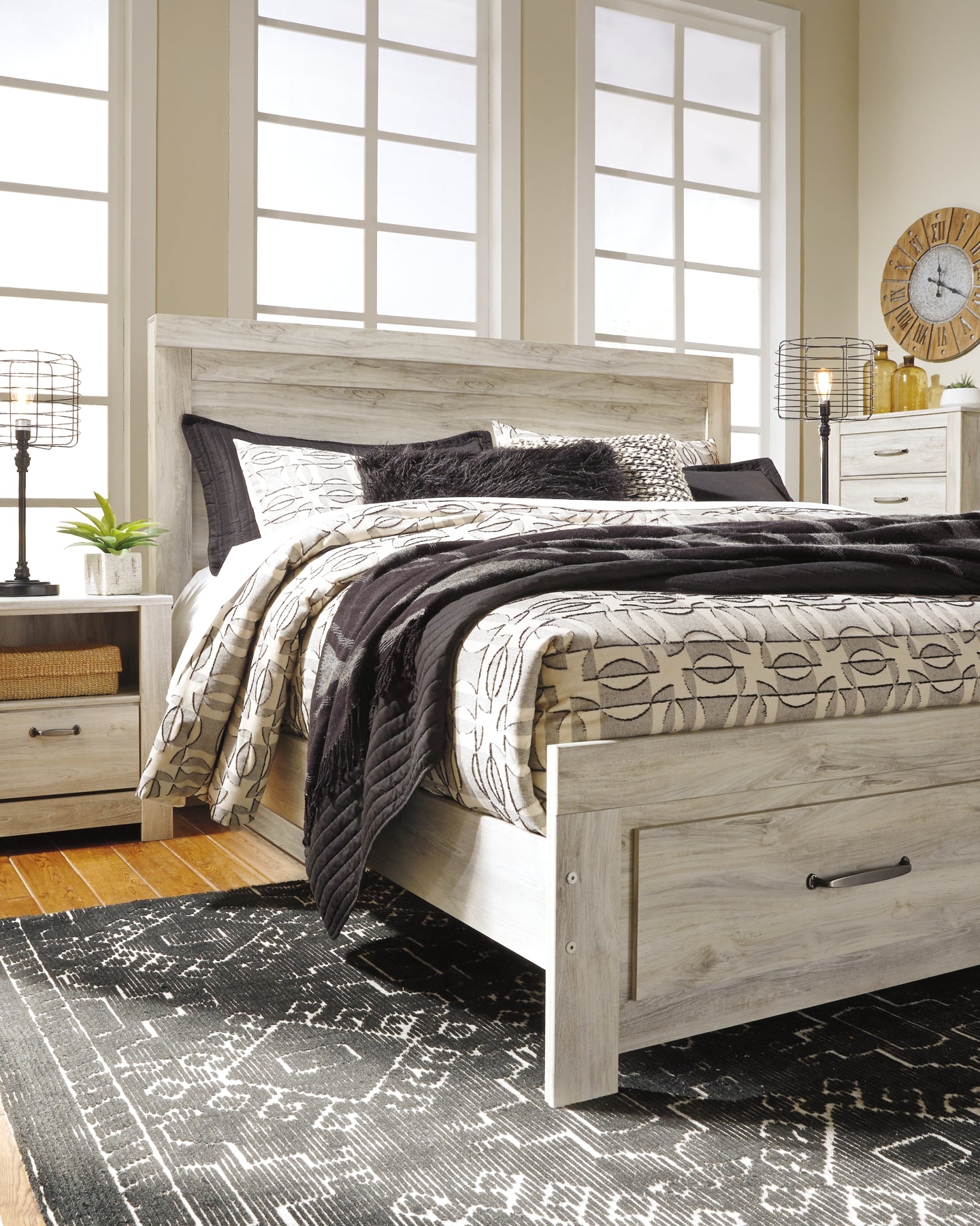 Bellaby  Panel Bed With 2 Nightstands