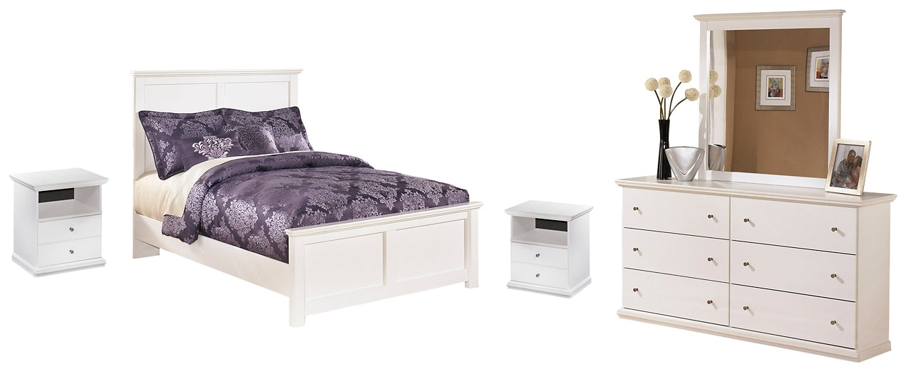 Bostwick Shoals  Panel Bed With Mirrored Dresser And 2 Nightstands