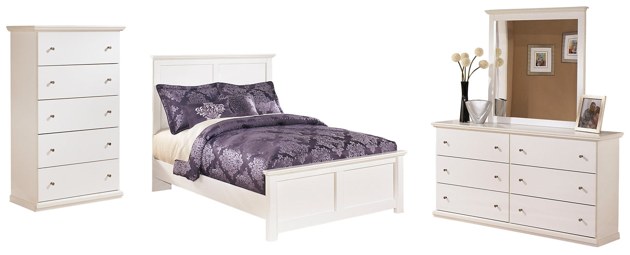 Bostwick Shoals  Panel Bed With Mirrored Dresser And 2 Nightstands