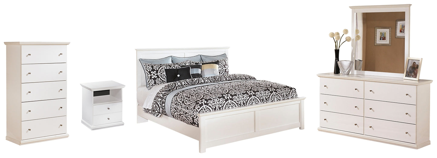 Bostwick Shoals  Panel Bed With Mirrored Dresser, Chest And Nightstand