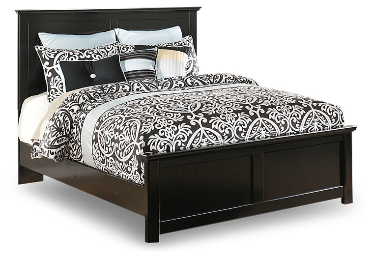 Maribel  Panel Bed With Mirrored Dresser And 2 Nightstands