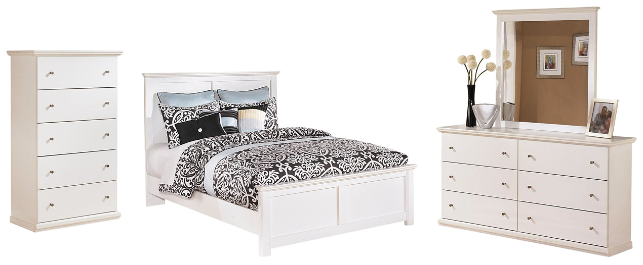 Bostwick Shoals  Panel Bed With Mirrored Dresser And 2 Nightstands