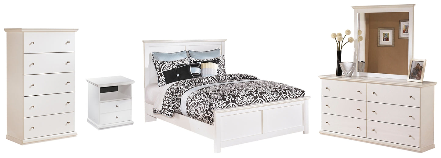 Bostwick Shoals  Panel Bed With Mirrored Dresser And Chest