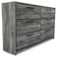 Baystorm  Panel Bed With 4 Storage Drawers With Dresser