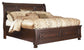 Porter California  Sleigh Bed With Mirrored Dresser And Chest