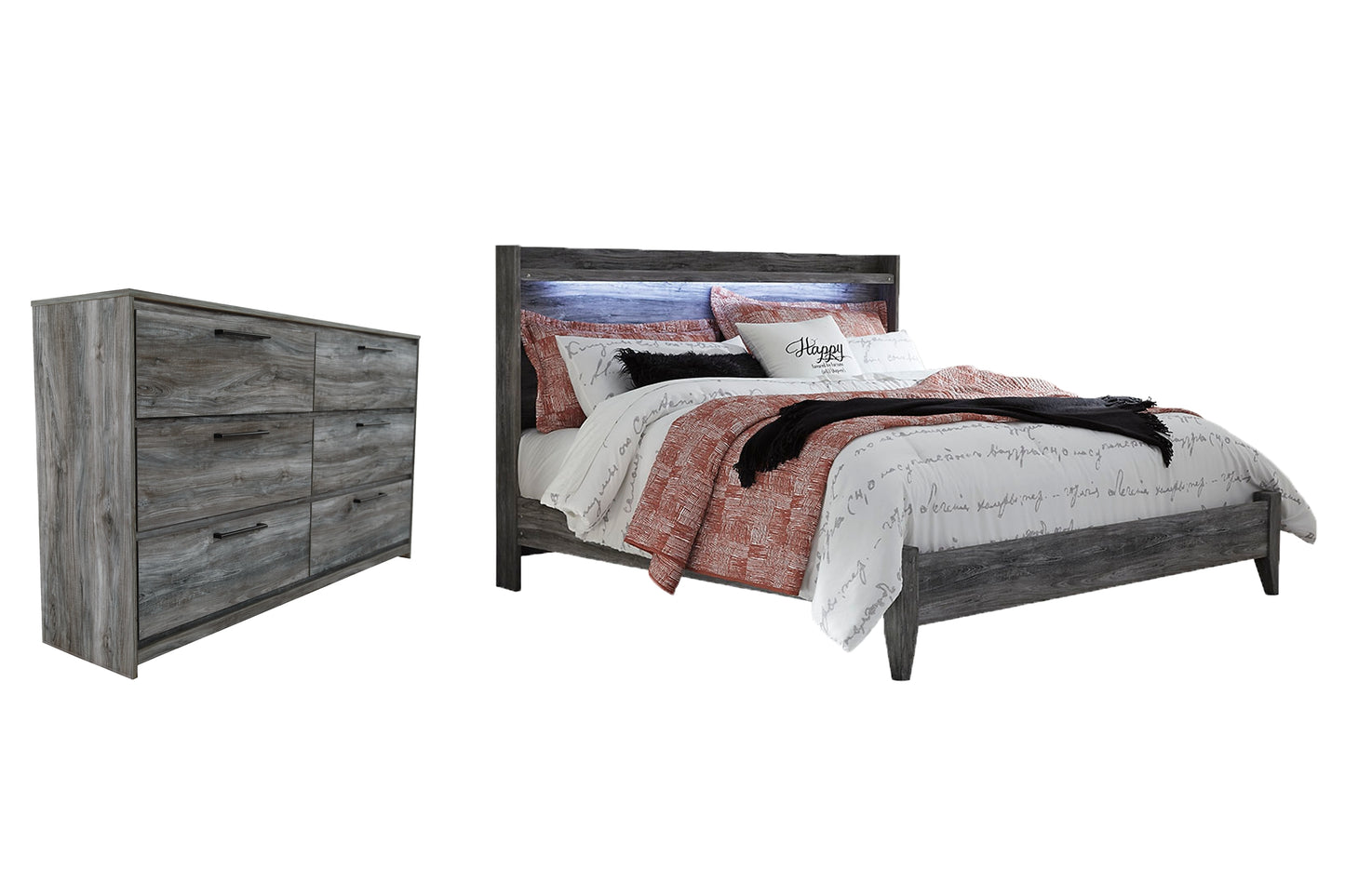 Baystorm  Panel Bed With Dresser