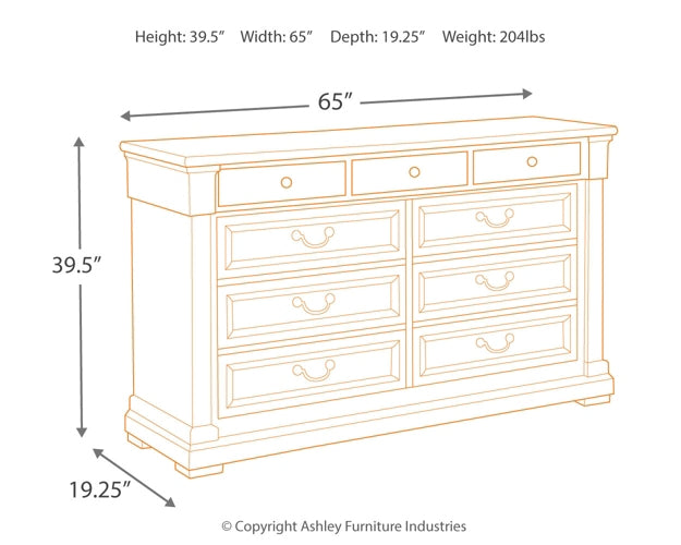 Bolanburg  Panel Bed With Dresser